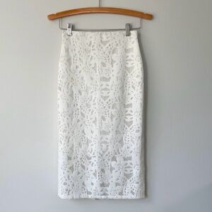 REBECCA TAYLOR Die Cut Pencil Skirt